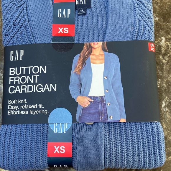 GAP Sweaters Gap Button Front Cardigan Sz Xs Blue Nwt Poshmark